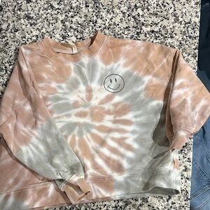 Tie-Dye Smiley Face Sweatshirt
